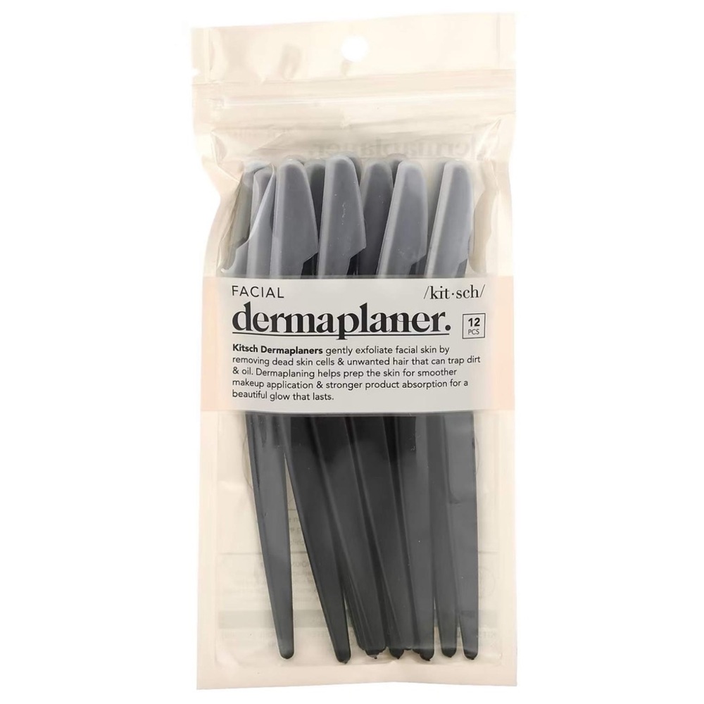 Eco-Friendly Dermaplaner 12 Pack by Kitsch in Black